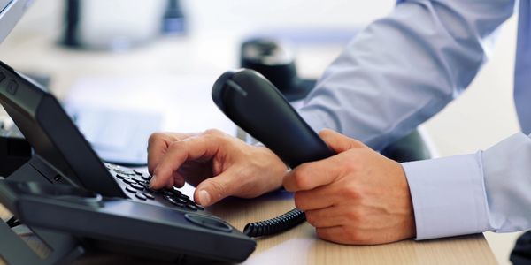Our team picking up a call
